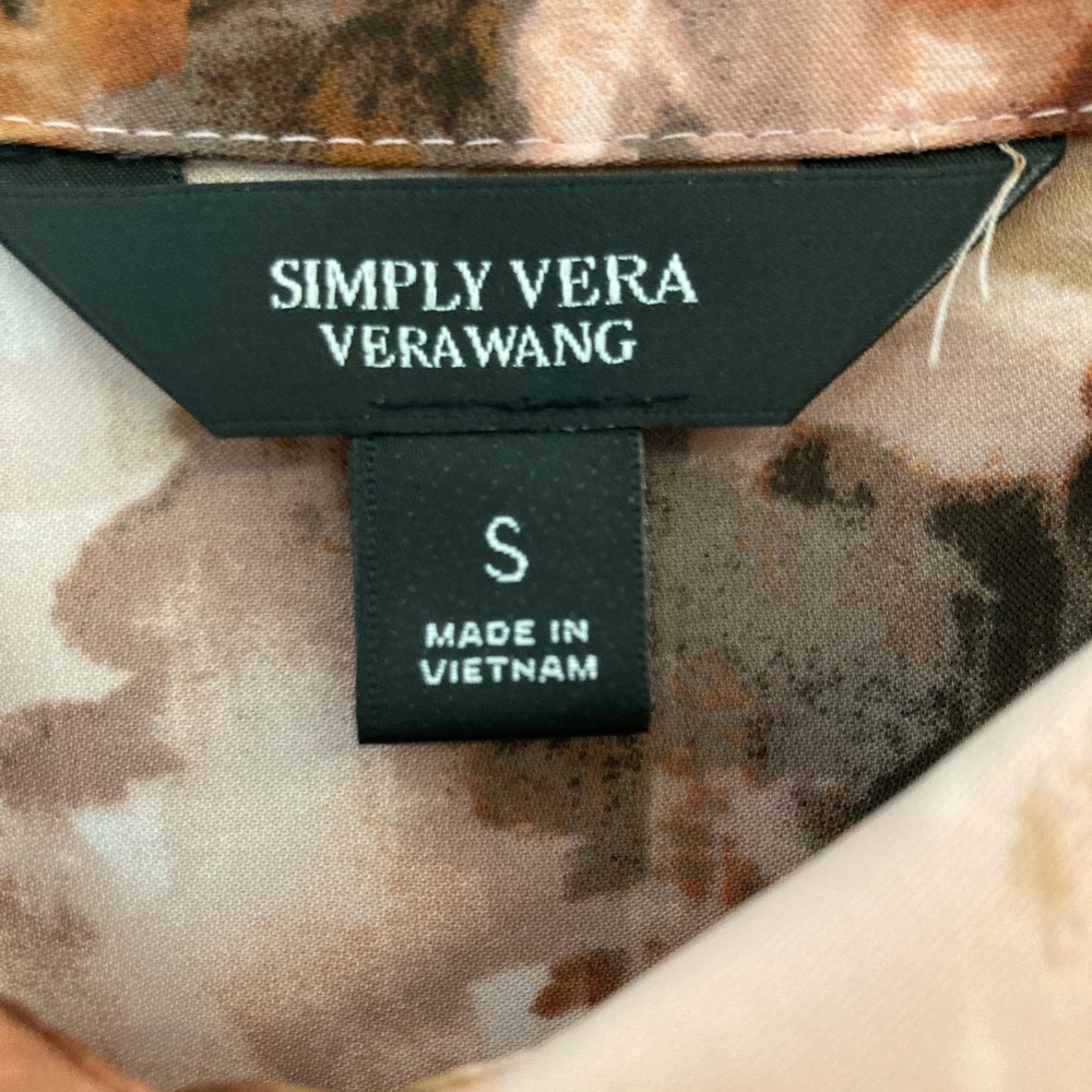 Beautiful Vera Wang muted peach sleeveless blouse size S - Picture 3 of 10